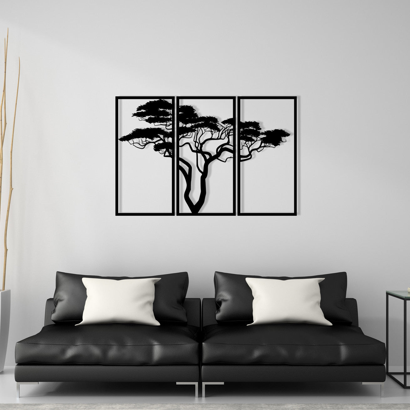 Cınarci Acessório Decorativo de Parede em Metal — Preto, 80 x 50 cm, 100% Metal (1,2 mm)