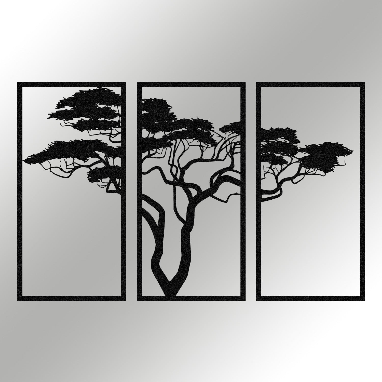 Cınarci Acessório Decorativo de Parede em Metal — Preto, 80 x 50 cm, 100% Metal (1,2 mm)
