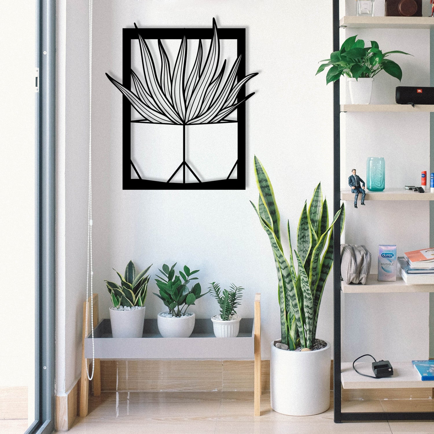 Lagom — Acessório Decorativo de Parede 100% Metal, Preto, 46 x 52 cm