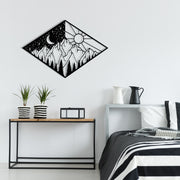 Suveyda — Acessório Decorativo de Parede em Metal, Preto, 56 x 38 cm (100% Metal, 1,2 mm)