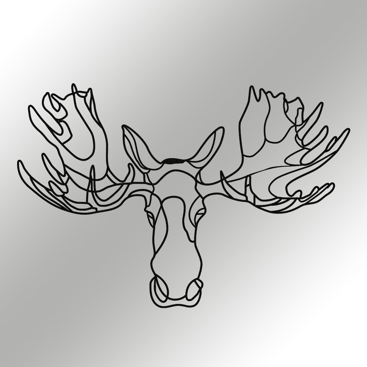 Vaveyla 2 – Acessório Decorativo de Parede em Metal Preto, 70x47 cm, 100% Metal (1,2 mm)