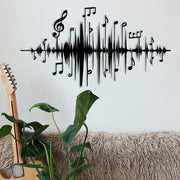 Acessório de parede decorativo de metal preto elegante, 69 x 37 cm | 100% metal, 1,2 mm de espessura | Perfeito para decoração moderna e arte de parede exclusiva