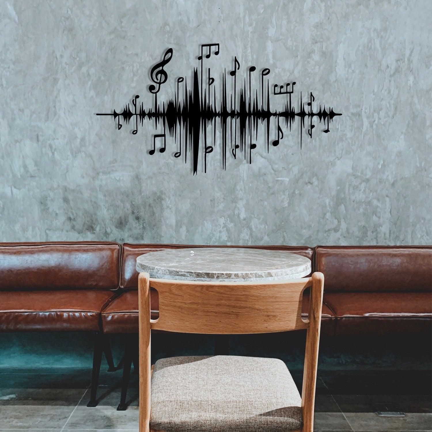 Acessório de parede decorativo de metal preto elegante, 69 x 37 cm | 100% metal, 1,2 mm de espessura | Perfeito para decoração moderna e arte de parede exclusiva