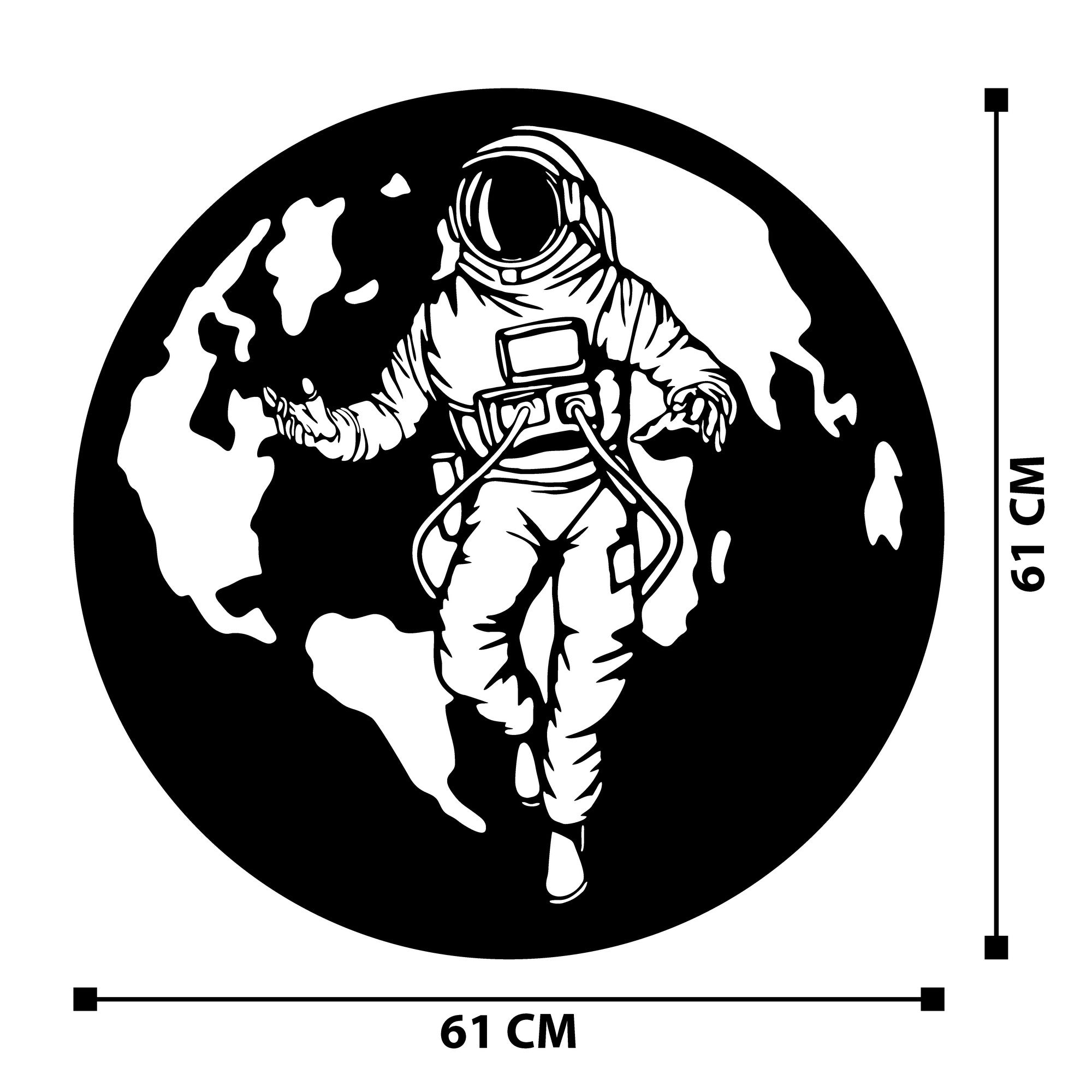 Asti — Acessório Decorativo de Parede em Metal 100%, Preto, 61x61 cm
