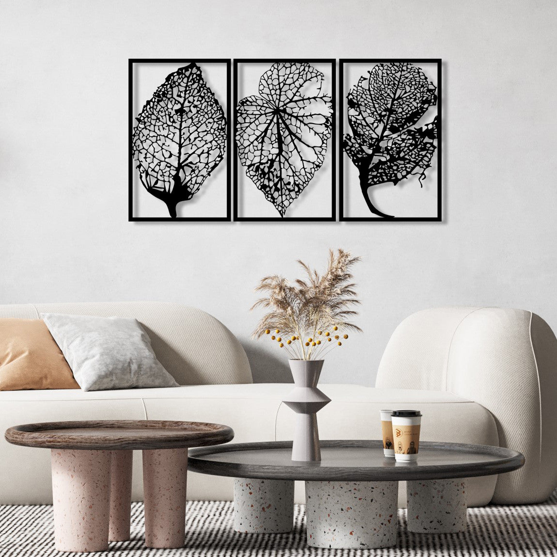 Saye — Acessório Decorativo de Parede em Metal, Preto, 115 x 60 cm, Espessura 1,2 mm (Ref. 279ENZ1275)
