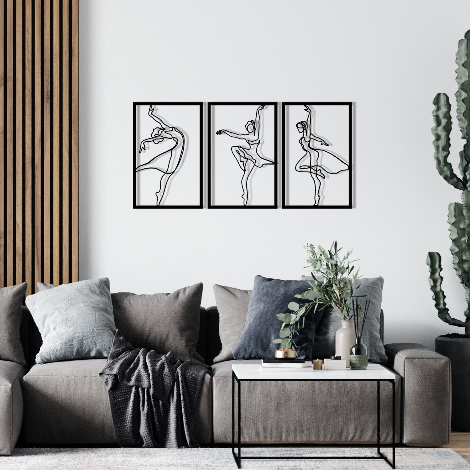 Zumra – Acessório Decorativo de Parede em Metal, Preto, 123 x 55 cm