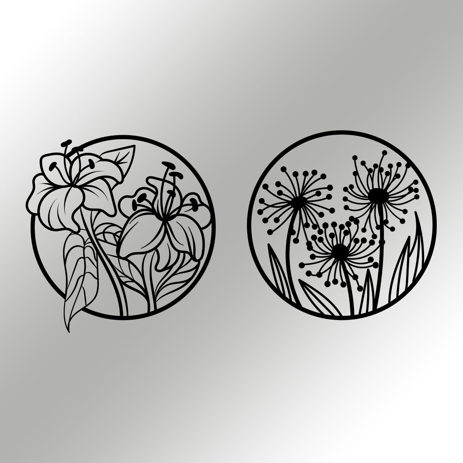 Acessório de parede decorativo de metal preto elegante, 100 x 50 cm | 100% metal, 1,2 mm de espessura | Perfeito para decoração moderna de casa e escritórios
