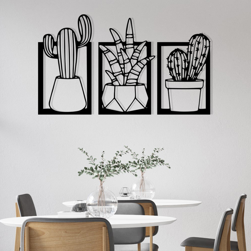 Acessório de parede decorativo de metal preto elegante, 49 x 29 cm | 100% metal, 1,2 mm de espessura | Perfeito para decoração moderna e arte de parede exclusiva