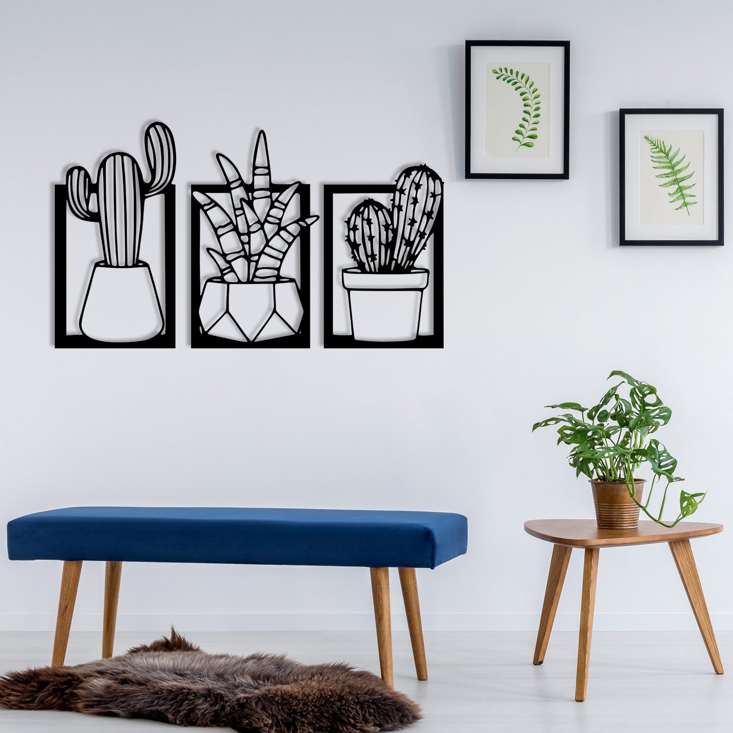 Acessório de parede decorativo de metal preto elegante, 49 x 29 cm | 100% metal, 1,2 mm de espessura | Perfeito para decoração moderna e arte de parede exclusiva