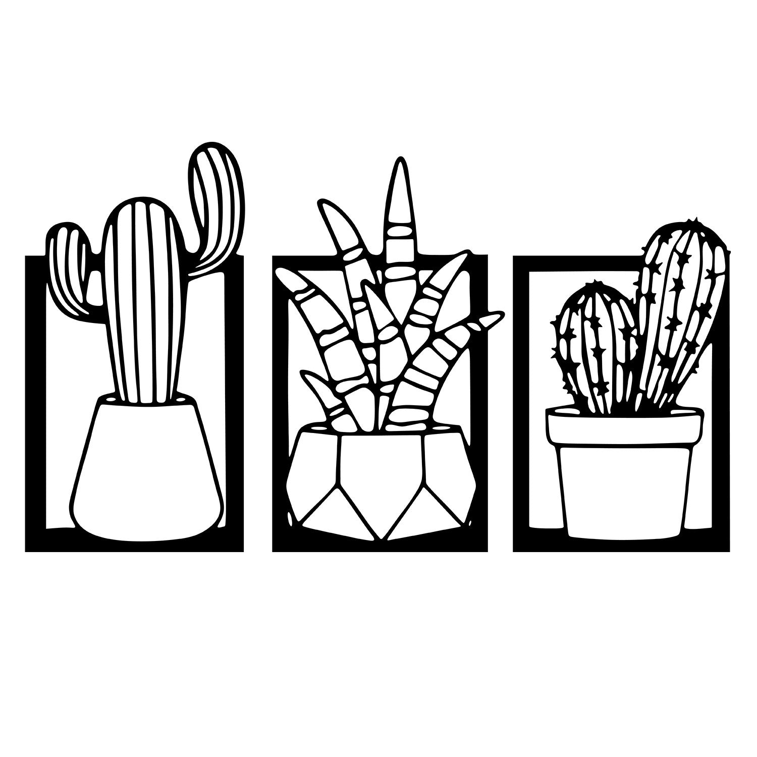 Acessório de parede decorativo de metal preto elegante, 49 x 29 cm | 100% metal, 1,2 mm de espessura | Perfeito para decoração moderna e arte de parede exclusiva