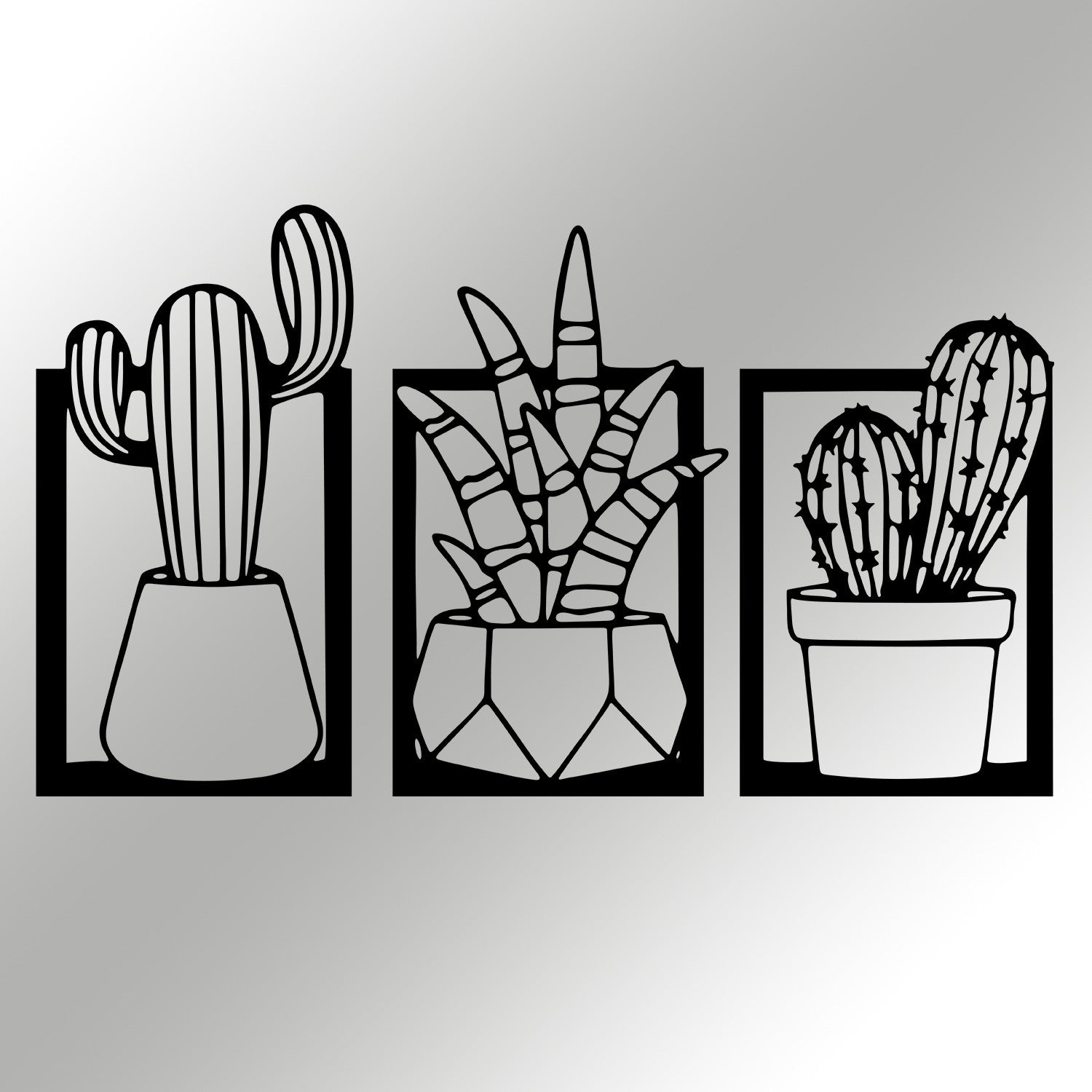 Acessório de parede decorativo de metal preto elegante, 49 x 29 cm | 100% metal, 1,2 mm de espessura | Perfeito para decoração moderna e arte de parede exclusiva