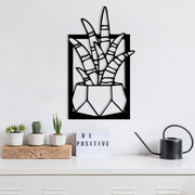 Havsala Acessório Decorativo de Parede em Metal Preto 28x48 cm