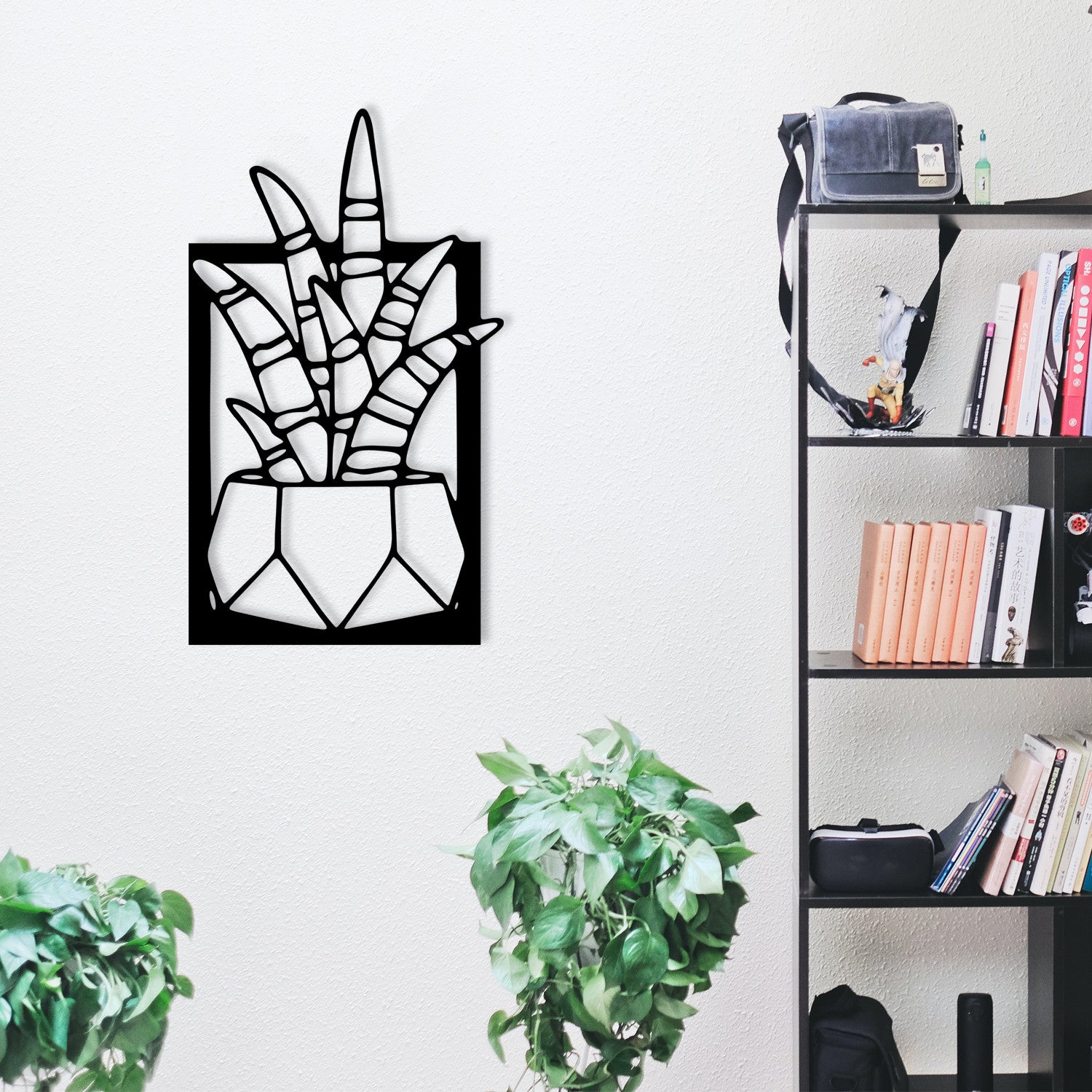 Havsala Acessório Decorativo de Parede em Metal Preto 28x48 cm