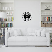 Enzoclock S001 (279ENZ1401) – Relógio de Parede Decorativo 100% Metal 48x48 cm – Preto