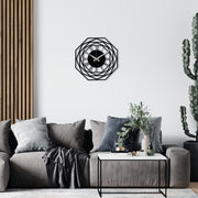 Relógio de parede decorativo – 48 x 48 cm – preto – metal