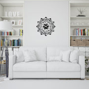 Relógio de Parede Decorativo 100% Metal – Enzoclock S015, Preto, 48x48 cm