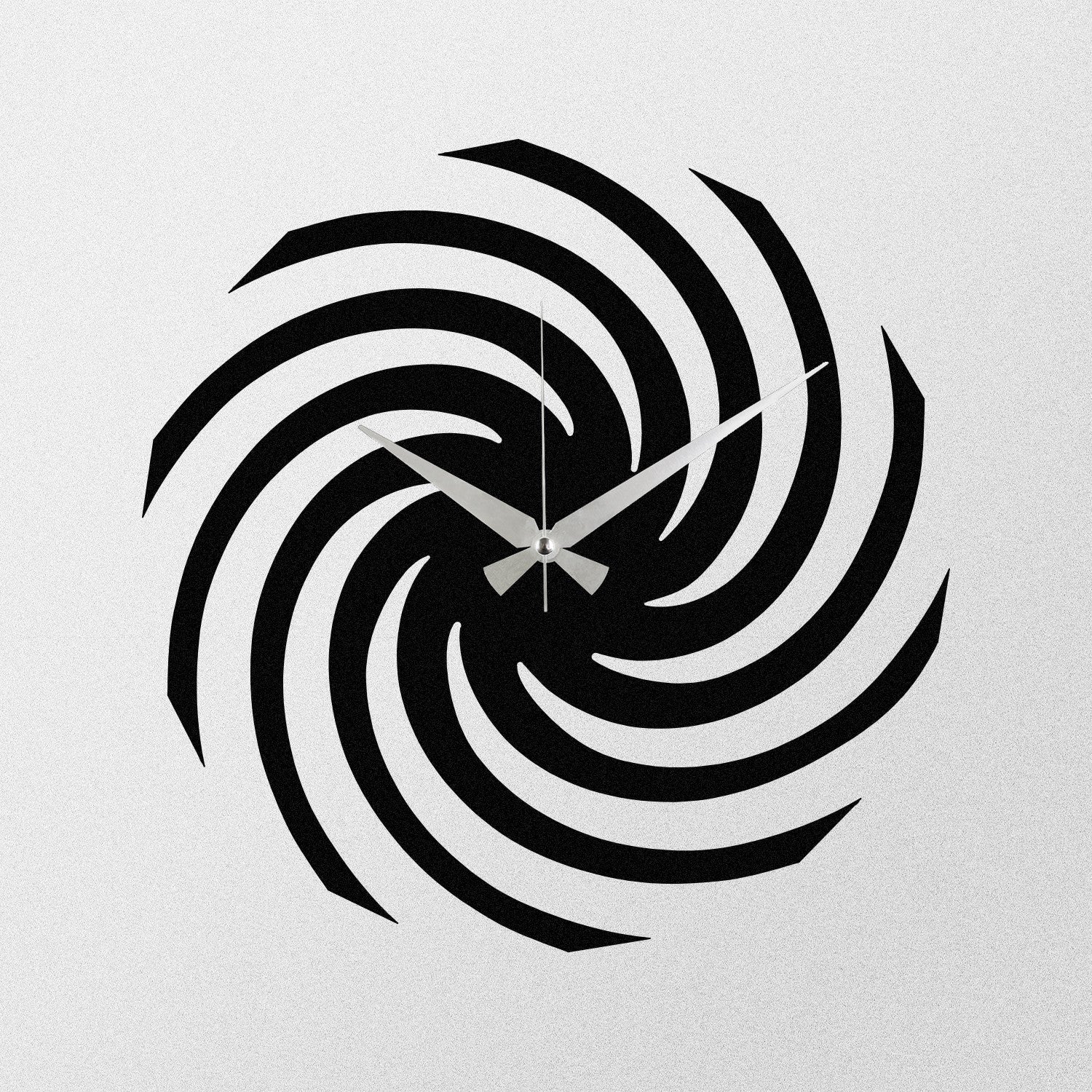Relógio de Parede Enzoclock S023 – Metal Preto 48x48 cm, Decorativo, pilha AA (não incluída)