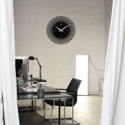 Enzoclock S026 — Relógio de Parede Decorativo em Metal Preto 48x48 cm, 100% metal, funciona com 1 pilha AA (não incluída)