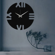 Relógio de Parede Decorativo em Metal Leon – Preto, 48x48 cm, 100% metal (1,2 mm), funciona com 1 pilha AA (não incluída)