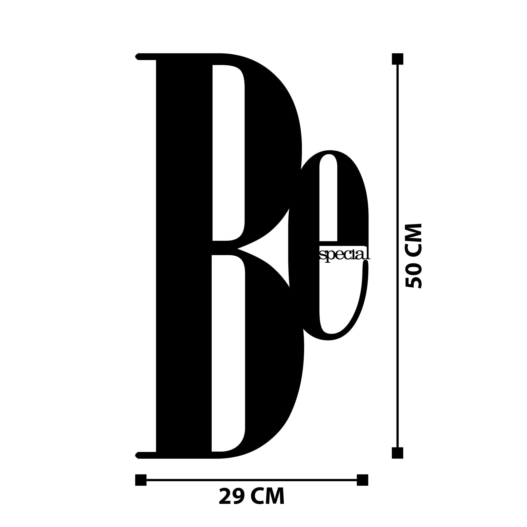 Be Special — Acessório Decorativo de Parede em Metal Preto, 50 x 29 cm (279ENZ1788)