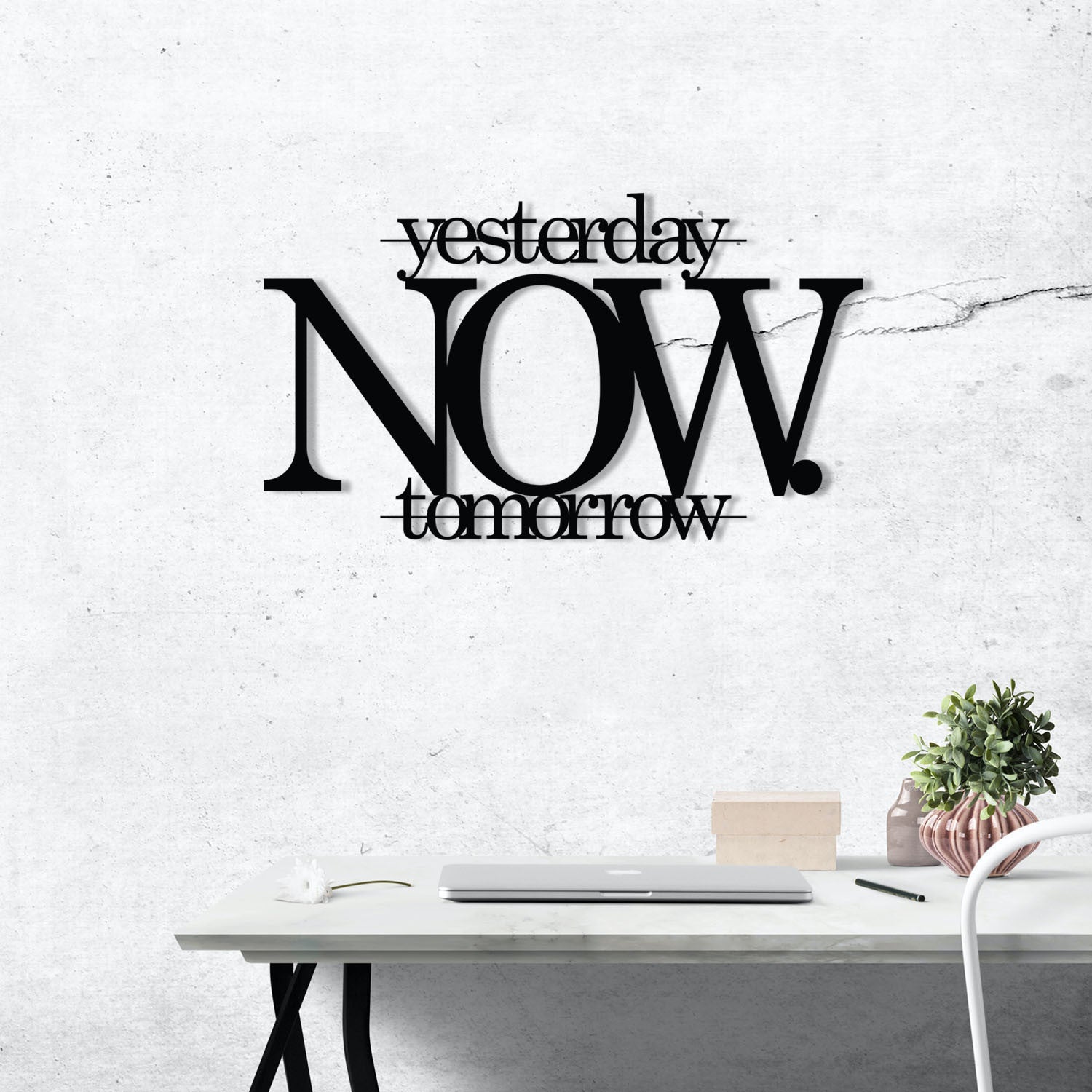 Acessório de parede decorativo de metal preto elegante, 52 x 30 cm | 100% metal, 1,2 mm de espessura | Perfeito para decoração moderna e arte de parede exclusiva
