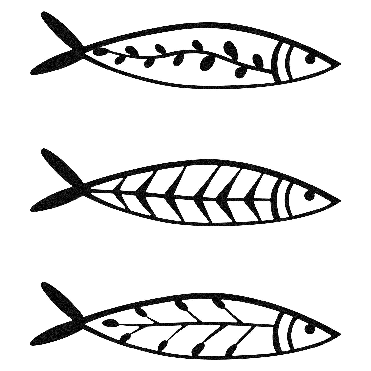 Acessório de parede decorativo de metal elegante (3 peças), preto, 32 x 8 cm | 100% metal, 1,2 mm de espessura | Perfeito para decoração moderna e paredes de destaque