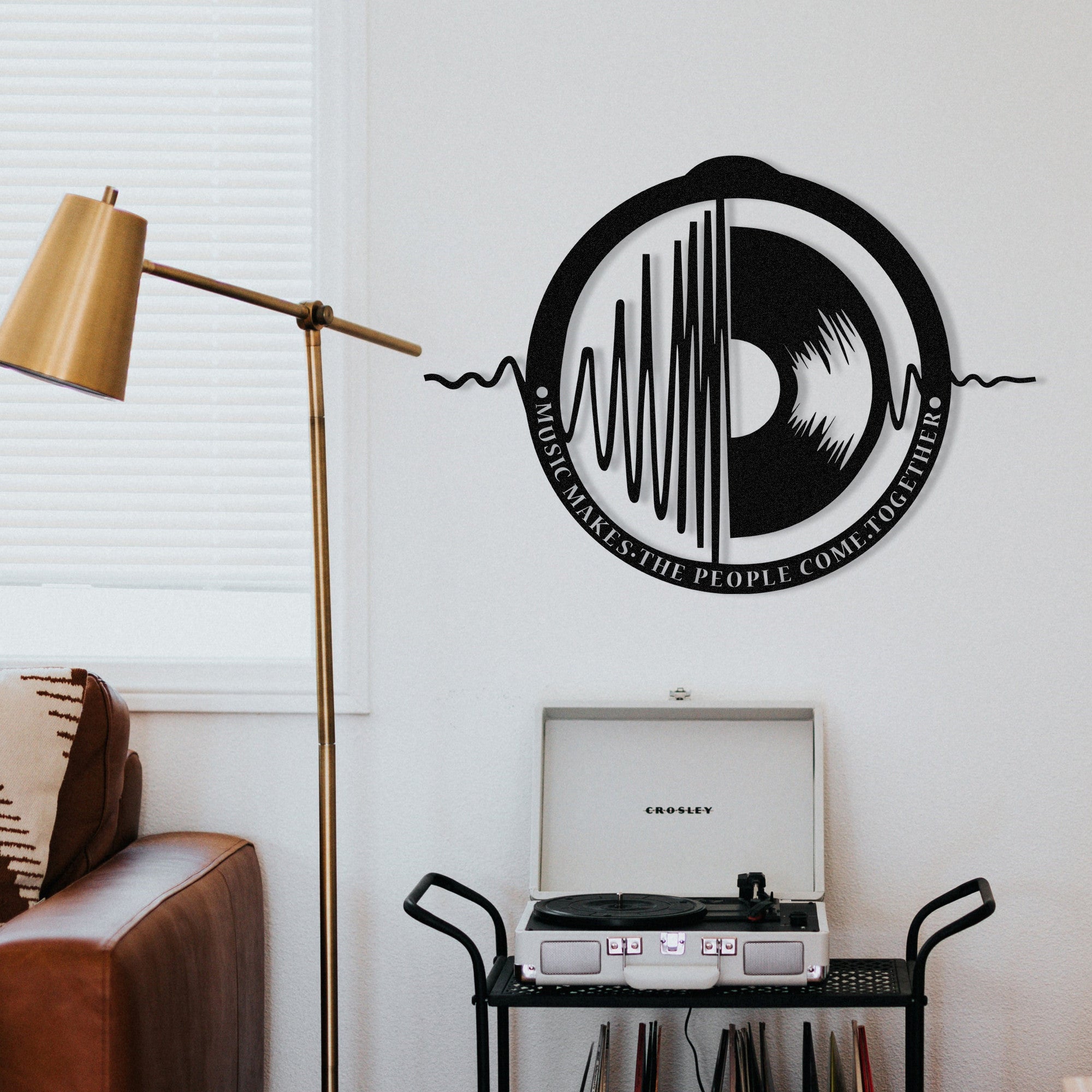 Acessório de parede decorativo de metal preto elegante, 60 x 43 cm | 100% metal, 1,2 mm de espessura | Perfeito para decoração moderna e arte de parede exclusiva