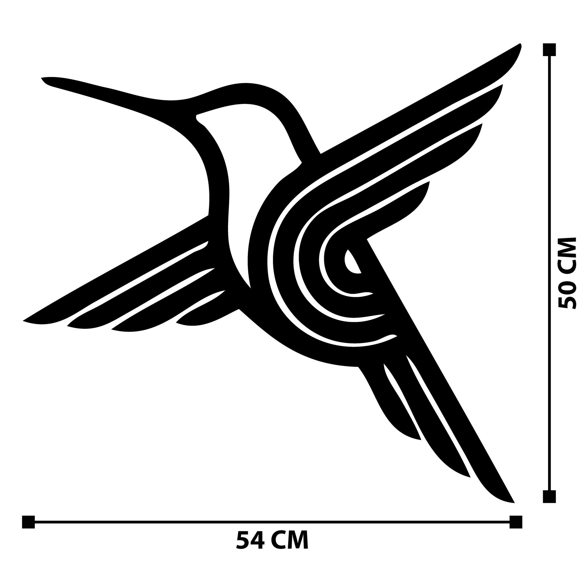 Ari Kusu — Acessório Decorativo de Parede em Metal Preto, 54 x 50 cm