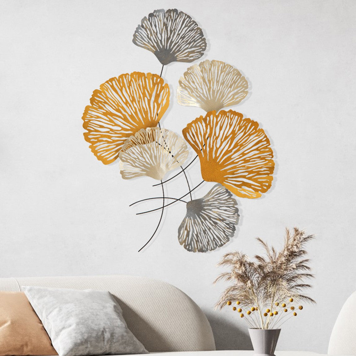 Acessório de parede decorativo de metal pintado à mão, 75 x 5 x 100 cm | 100% metal, 0,8 mm de espessura | Variações de cores exclusivas para uma decoração elegante para sua casa