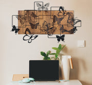 Legendary — Acessório Decorativo de Parede em Madeira, Preto/Nogueira, Metal 1,2 mm, Moldura 3 cm, 73 x 42,5 cm
