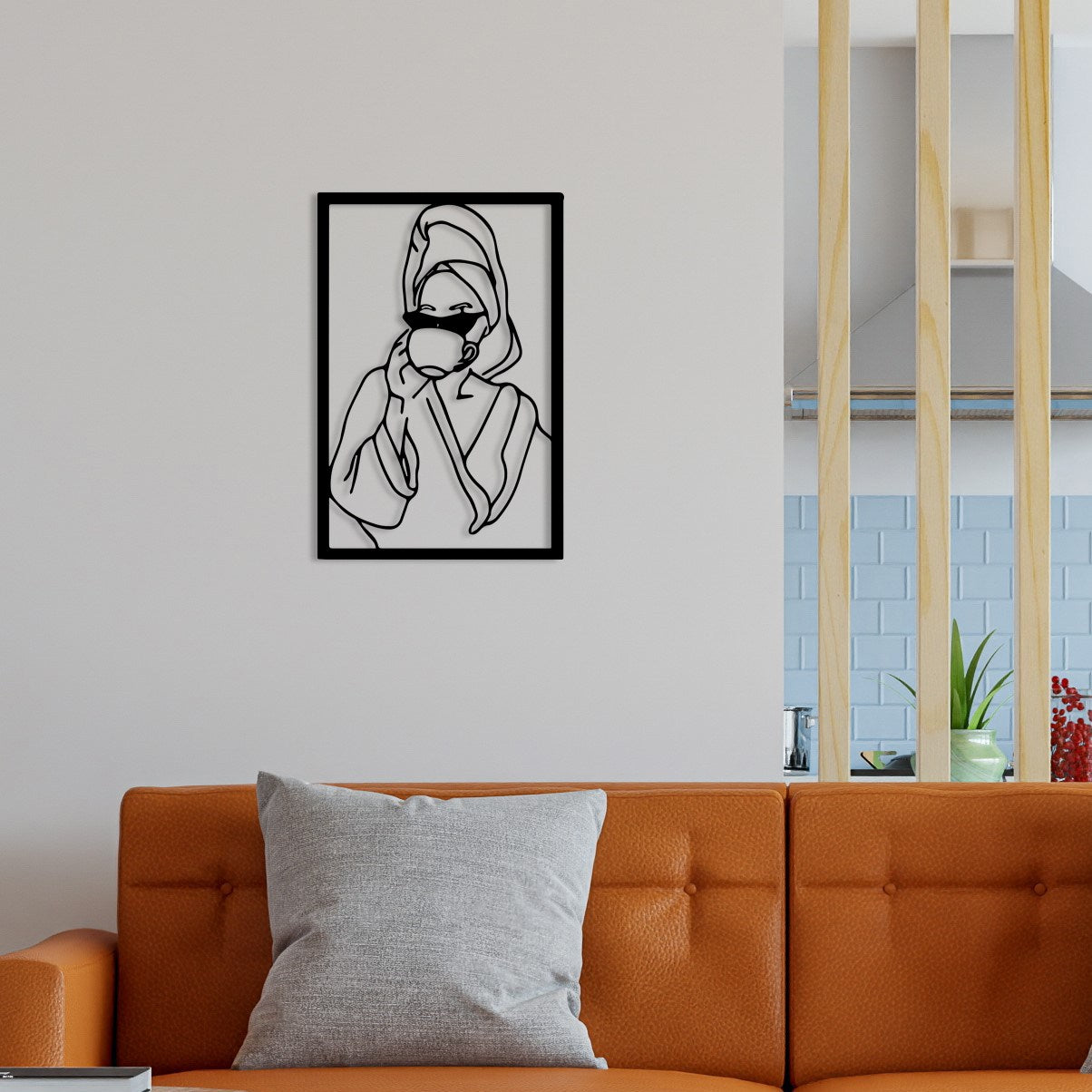 Coffee Time – Decoração de Parede em Metal Preto 33 x 50 cm