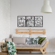 Cool Man 3 – Acessório Decorativo de Parede em Metal Preto, 114x50 cm