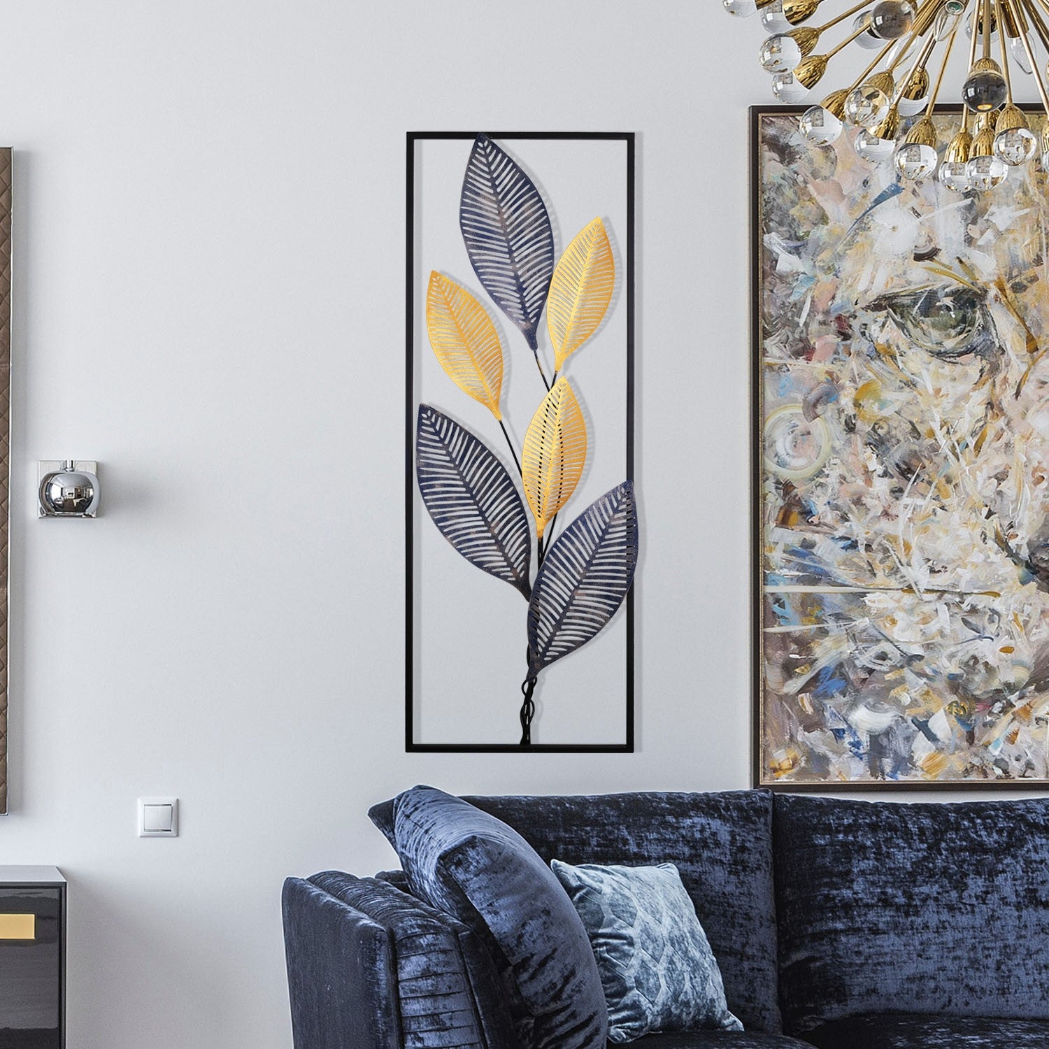 Napoleon — Acessório Decorativo de Parede em Metal Multicolor, Feito à Mão (32 x 5 x 90 cm)