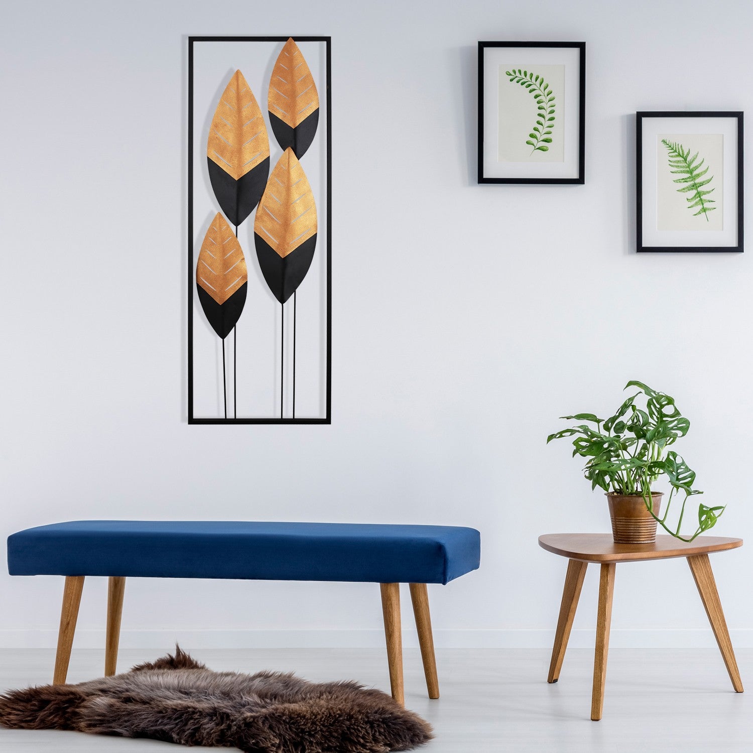 Acessório de parede decorativo de metal pintado à mão, 32 x 5 x 90 cm | 100% metal, 0,8 mm de espessura | Variações de cores exclusivas para uma decoração elegante para sua casa
