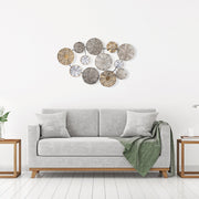 Saye 5 – Acessório Decorativo de Parede em Metal 100% (0,8 mm), Multicolorido, 84x10x63 cm – 279ENZ2536