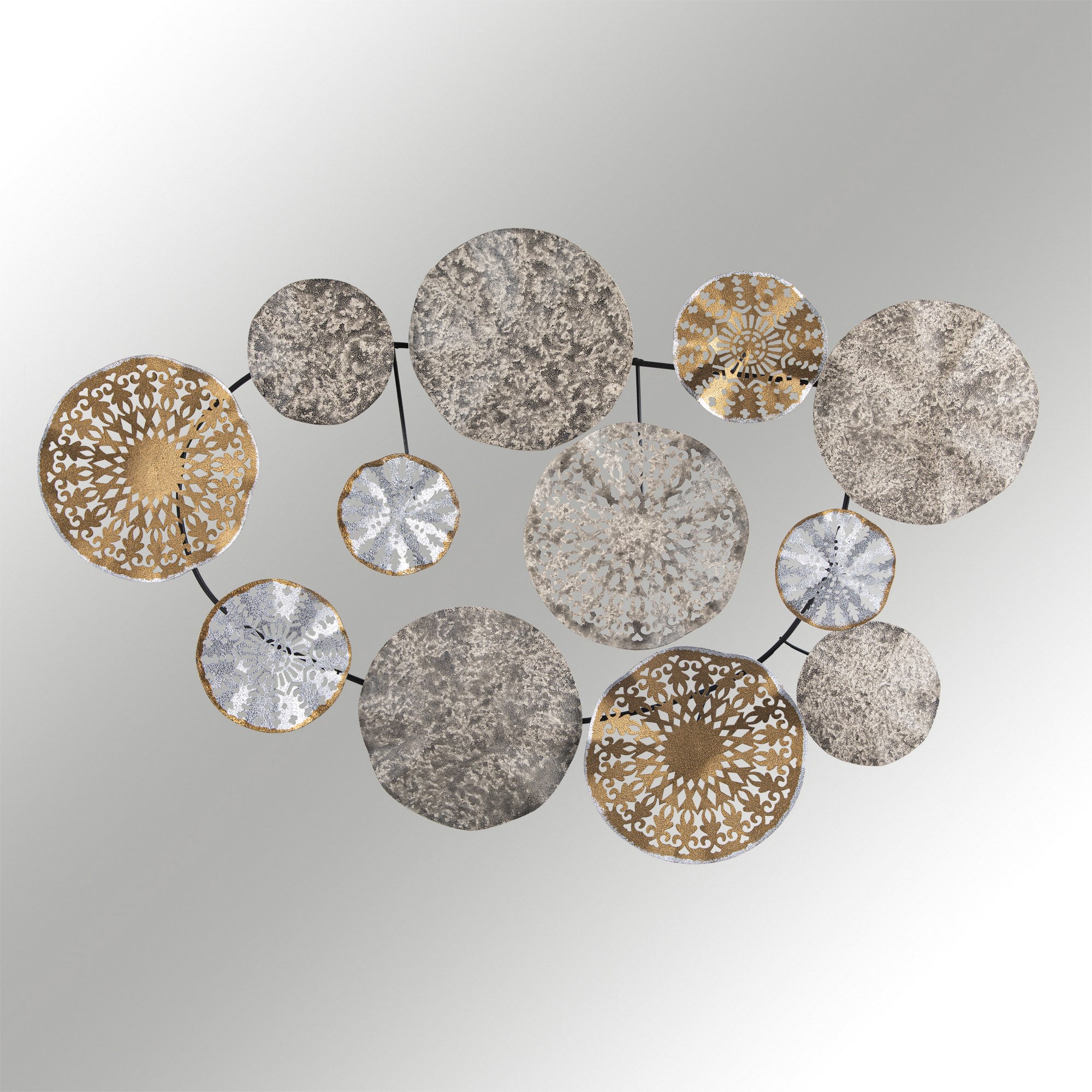 Saye 5 – Acessório Decorativo de Parede em Metal 100% (0,8 mm), Multicolorido, 84x10x63 cm – 279ENZ2536