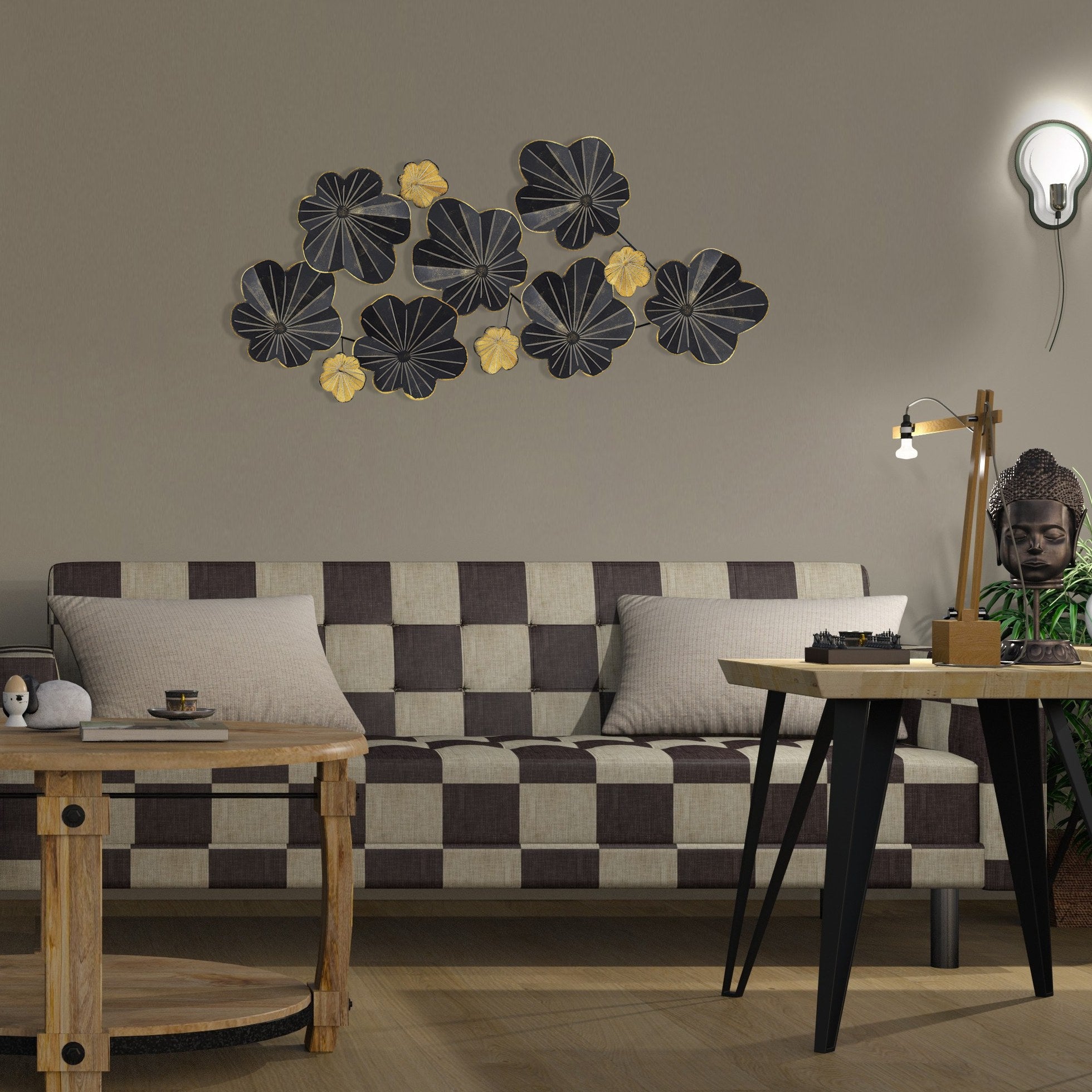 Kadem — Acessório Decorativo de Parede em Metal Multicolor (100% metal, 125 x 14 x 61,5 cm)