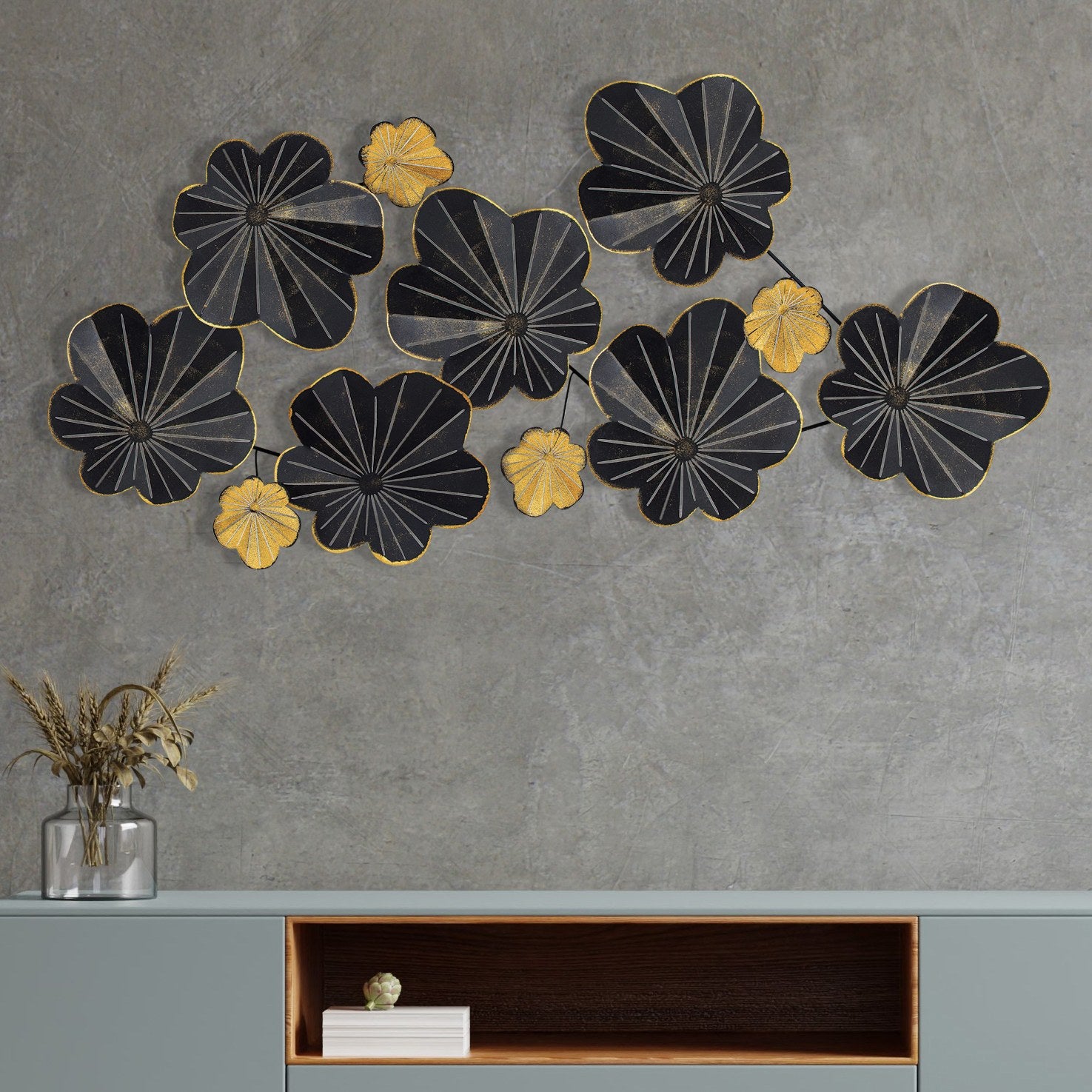 Kadem — Acessório Decorativo de Parede em Metal Multicolor (100% metal, 125 x 14 x 61,5 cm)