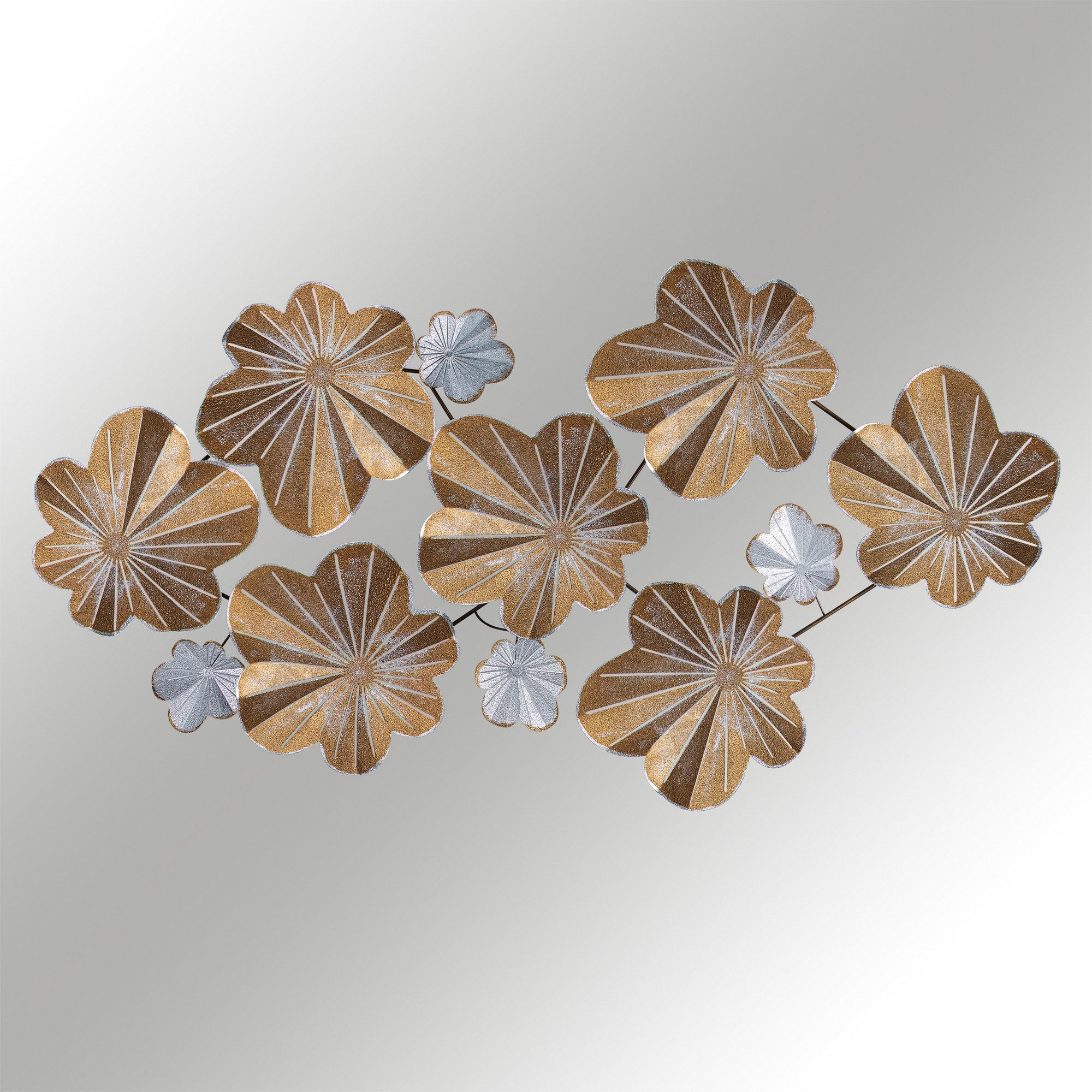 Kadem 2 – Acessório Decorativo de Parede em Metal Multicolor, 125 x 14 x 61,5 cm