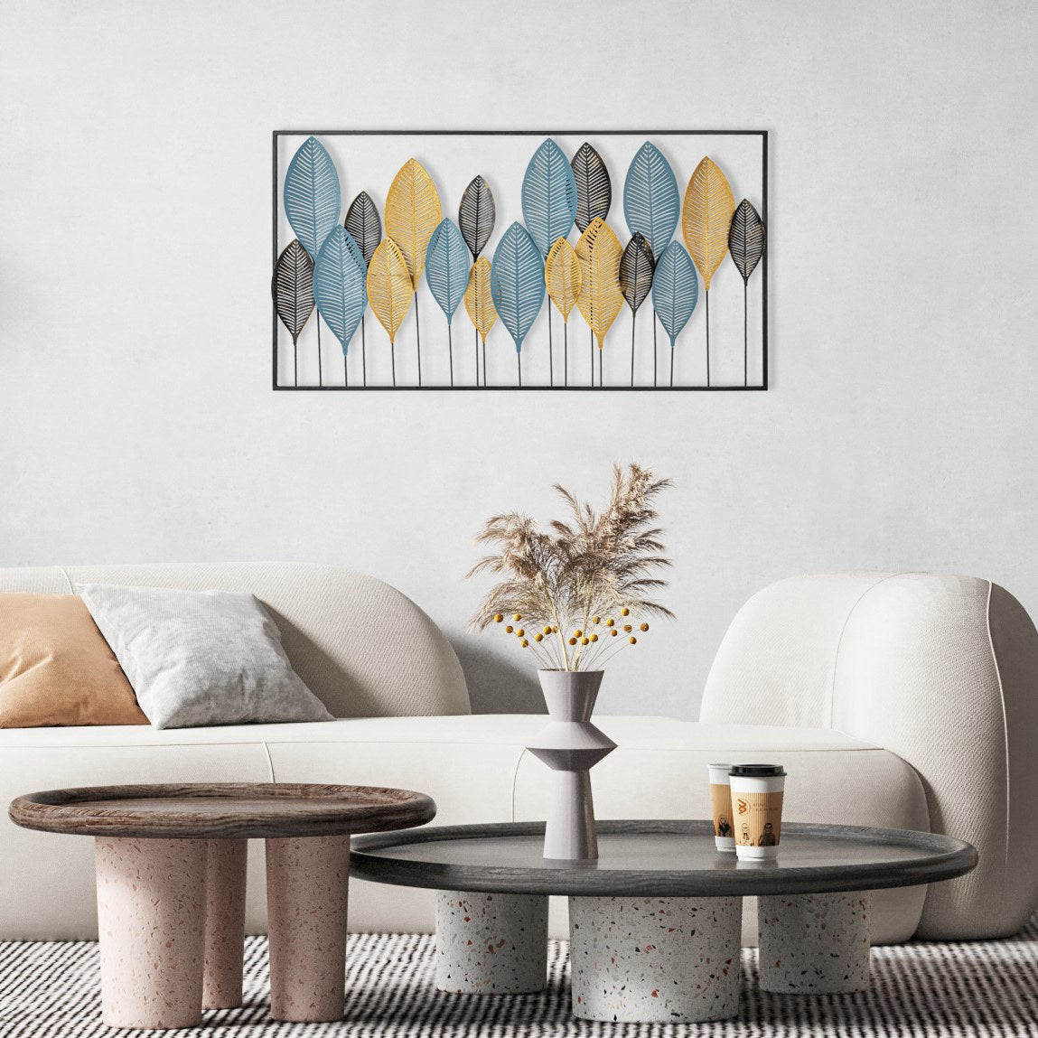 Zevahir 4 – Acessório Decorativo de Parede 100% Metal Multicolor, Recorte a Laser, 115 x 60 cm
