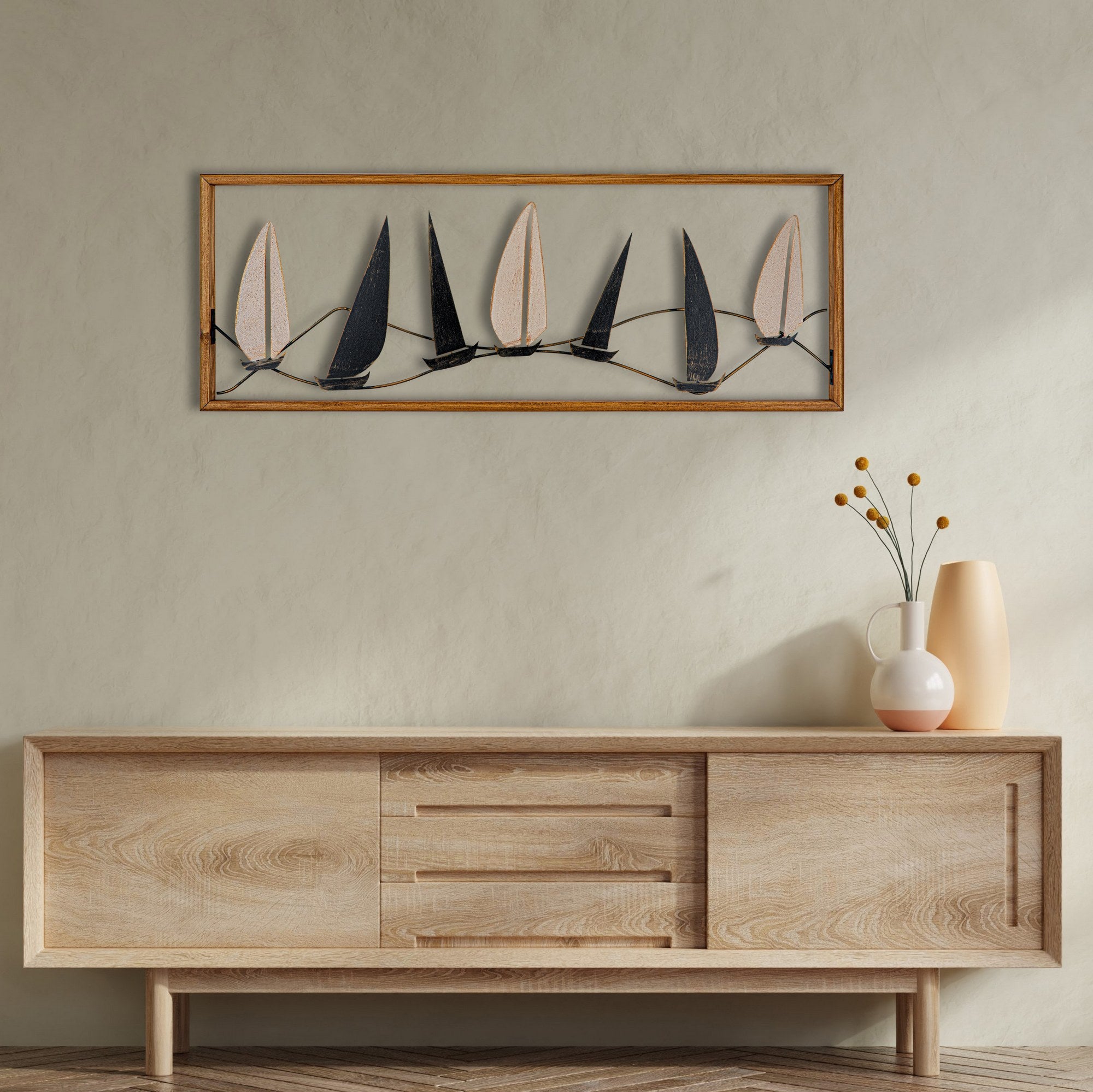Guzelce – Acessório Decorativo de Parede em Metal Multicolor (100%), 90 x 3,5 x 34 cm