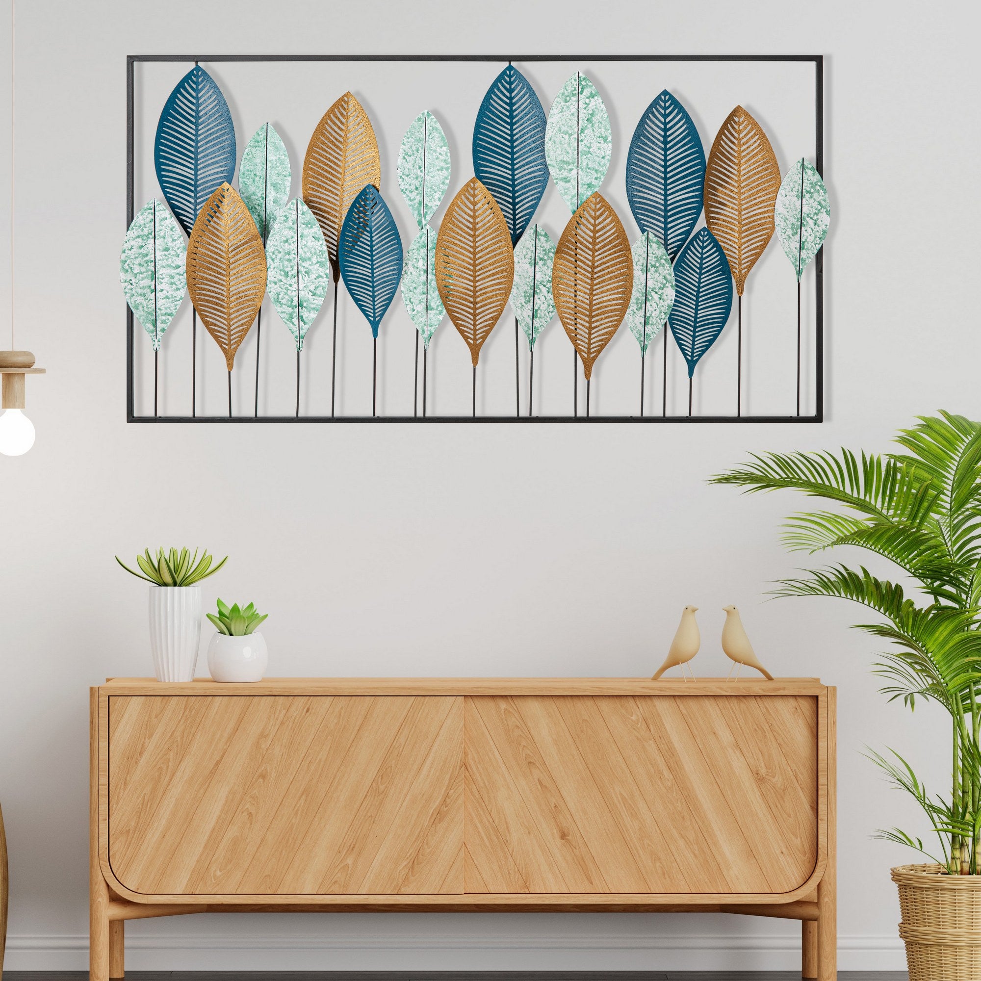 Bilge Acessório de Parede Decorativo em Metal Multicolor 115x60 cm – Detalhes Recortados a Laser