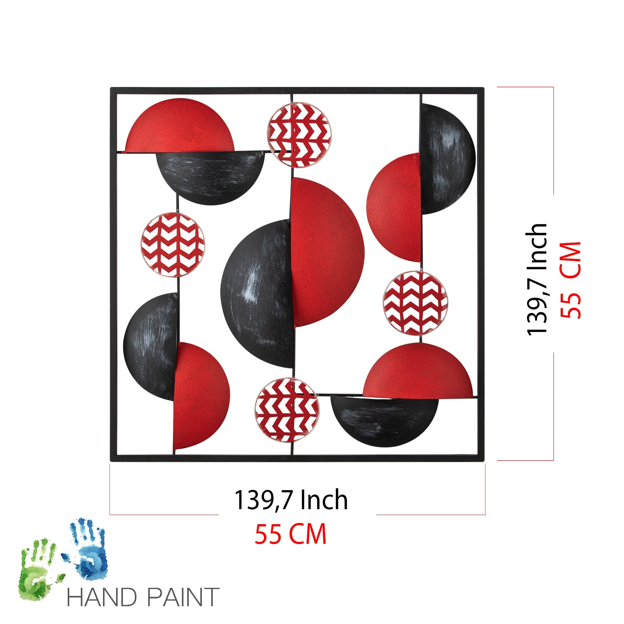 Aurora - 2 Acessório Decorativo 100% Metal Multicolor 55 x 5 x 55 cm