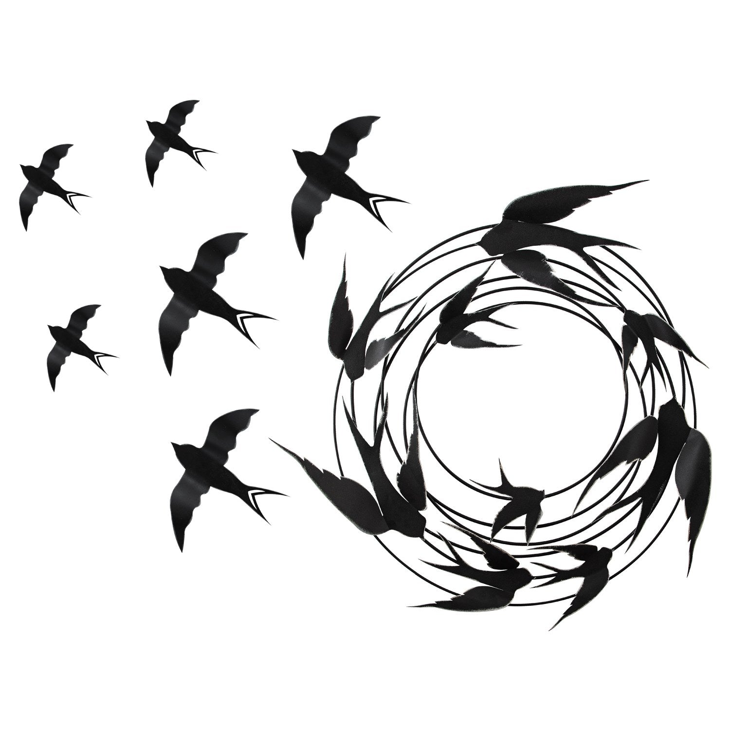 Acessório Decorativo em Metal Migration - 2 Multicolor com Pássaros, 79x8x79 cm