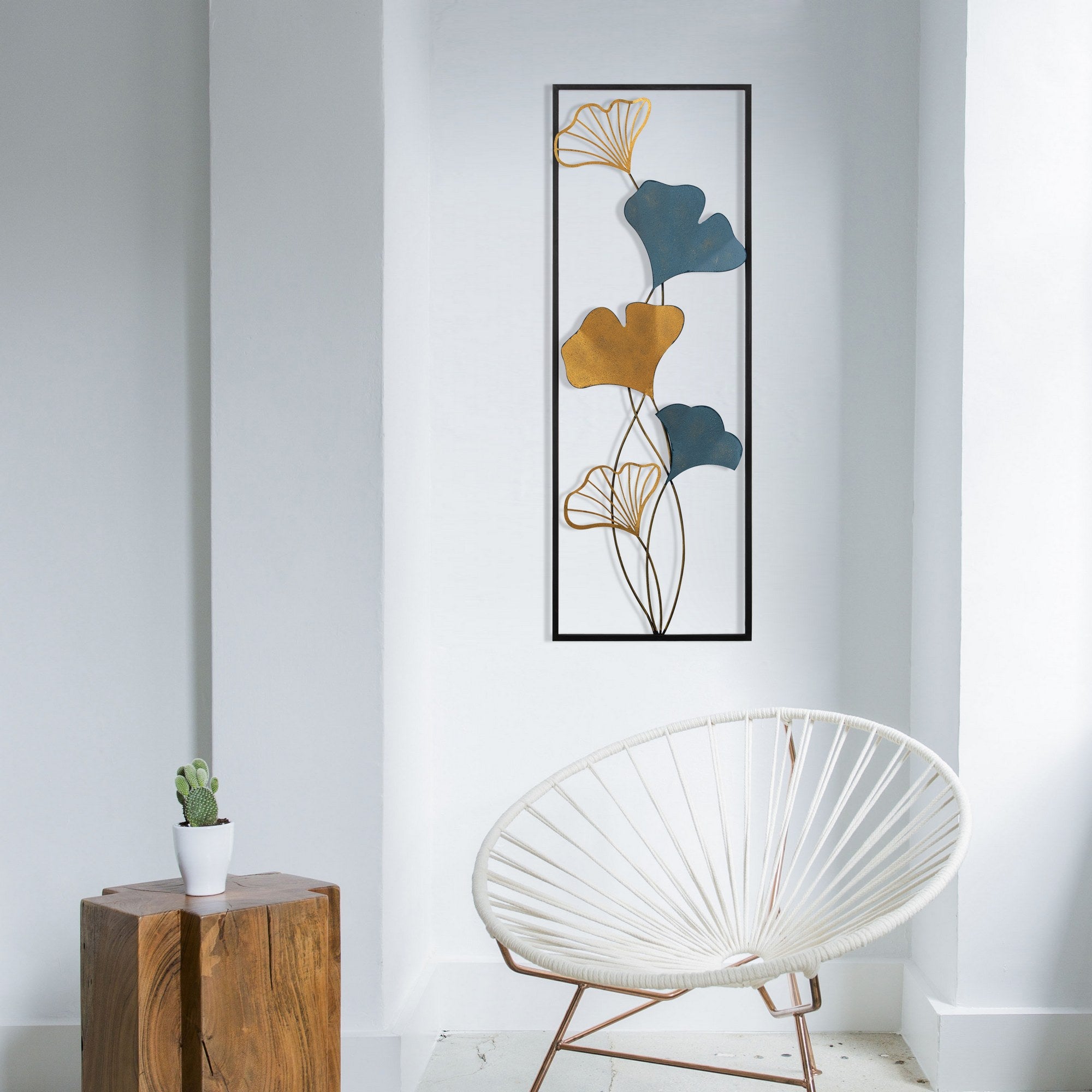 Acessório decorativo de metal pintado à mão, 32 x 5 x 90 cm | 100% metal, 0,8 mm de espessura | Variações de cores exclusivas para uma decoração elegante