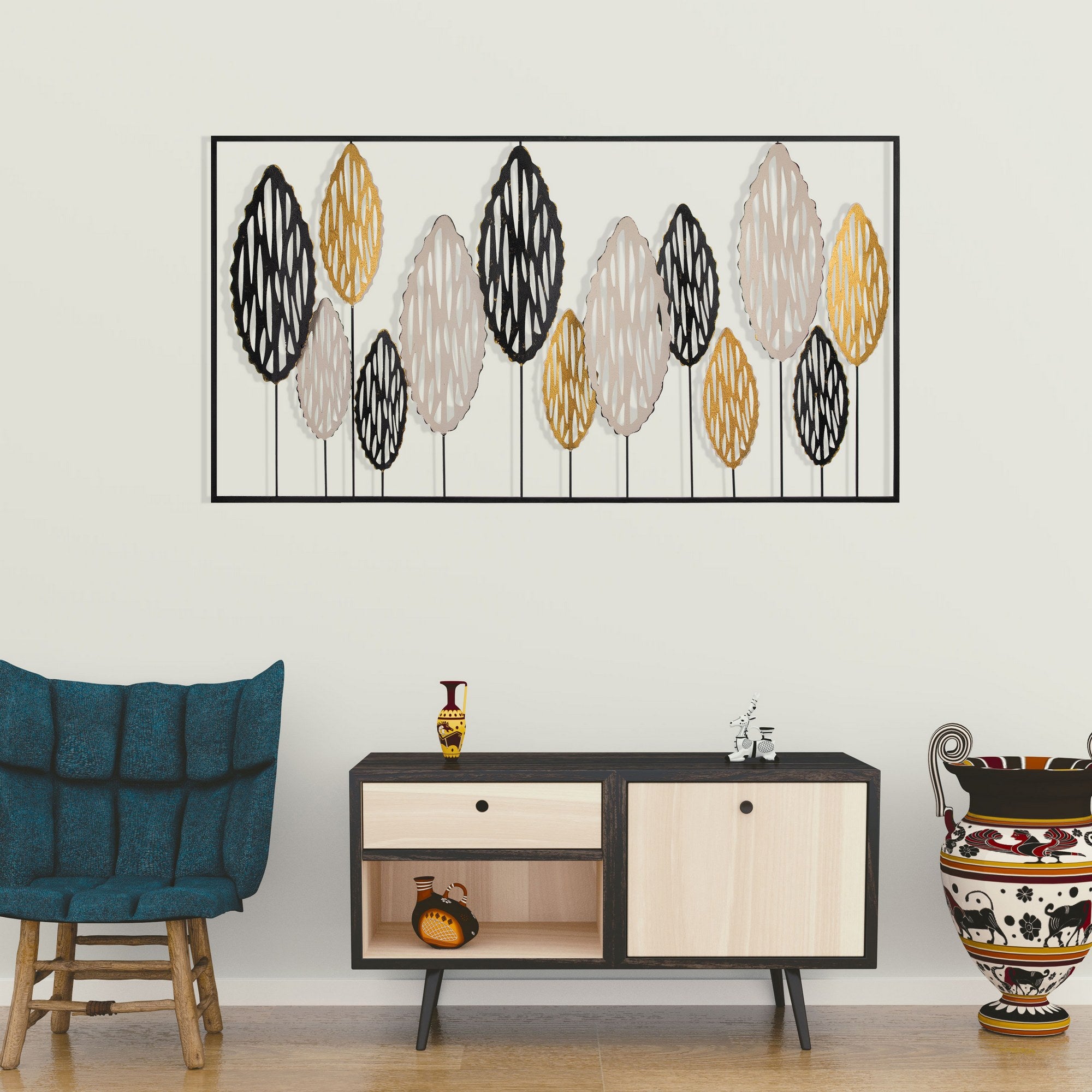 Acessório Decorativo 100% Metal Multicolor 114x4x60 cm – Best - 1 (279ENZ2568)