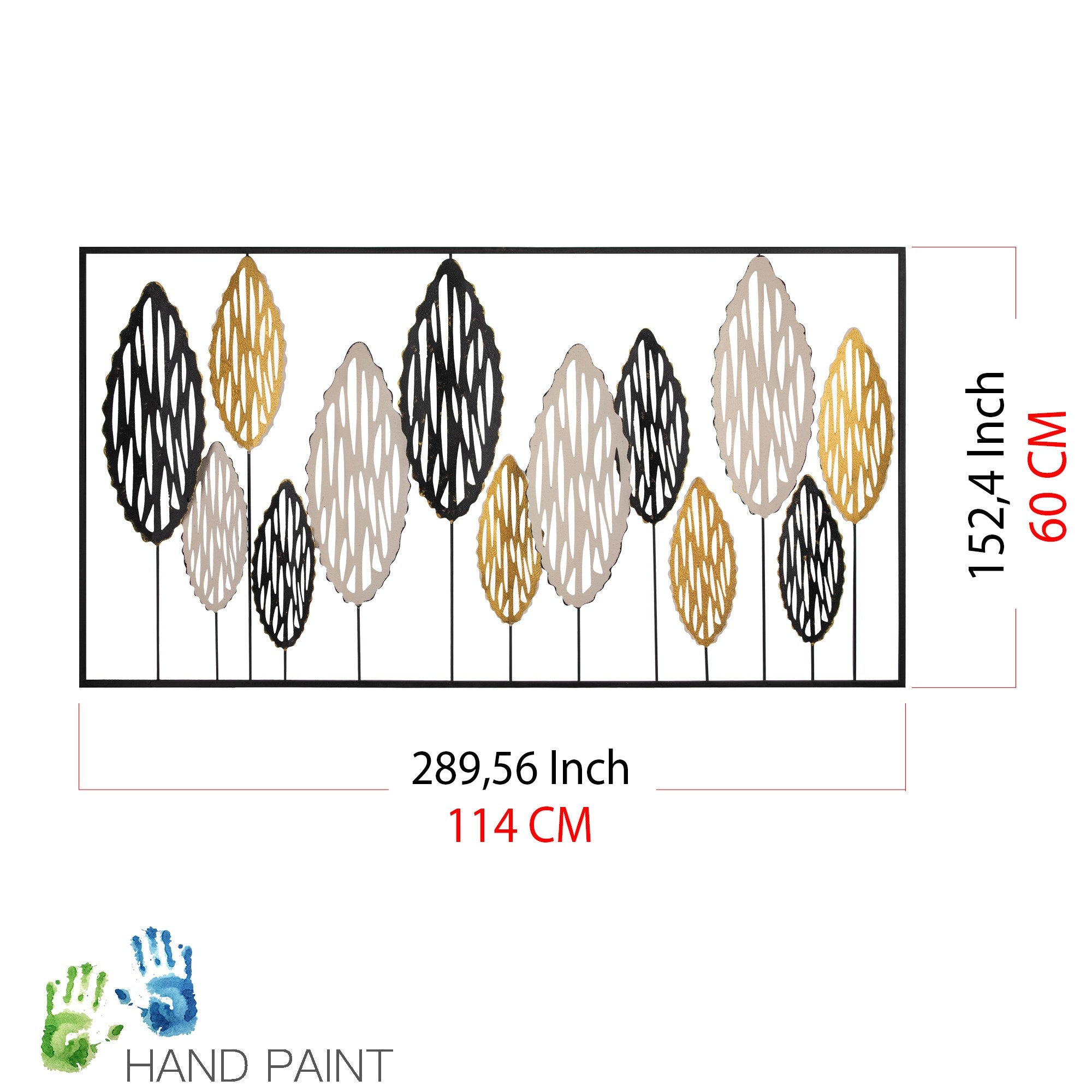 Acessório Decorativo 100% Metal Multicolor 114x4x60 cm – Best - 1 (279ENZ2568)