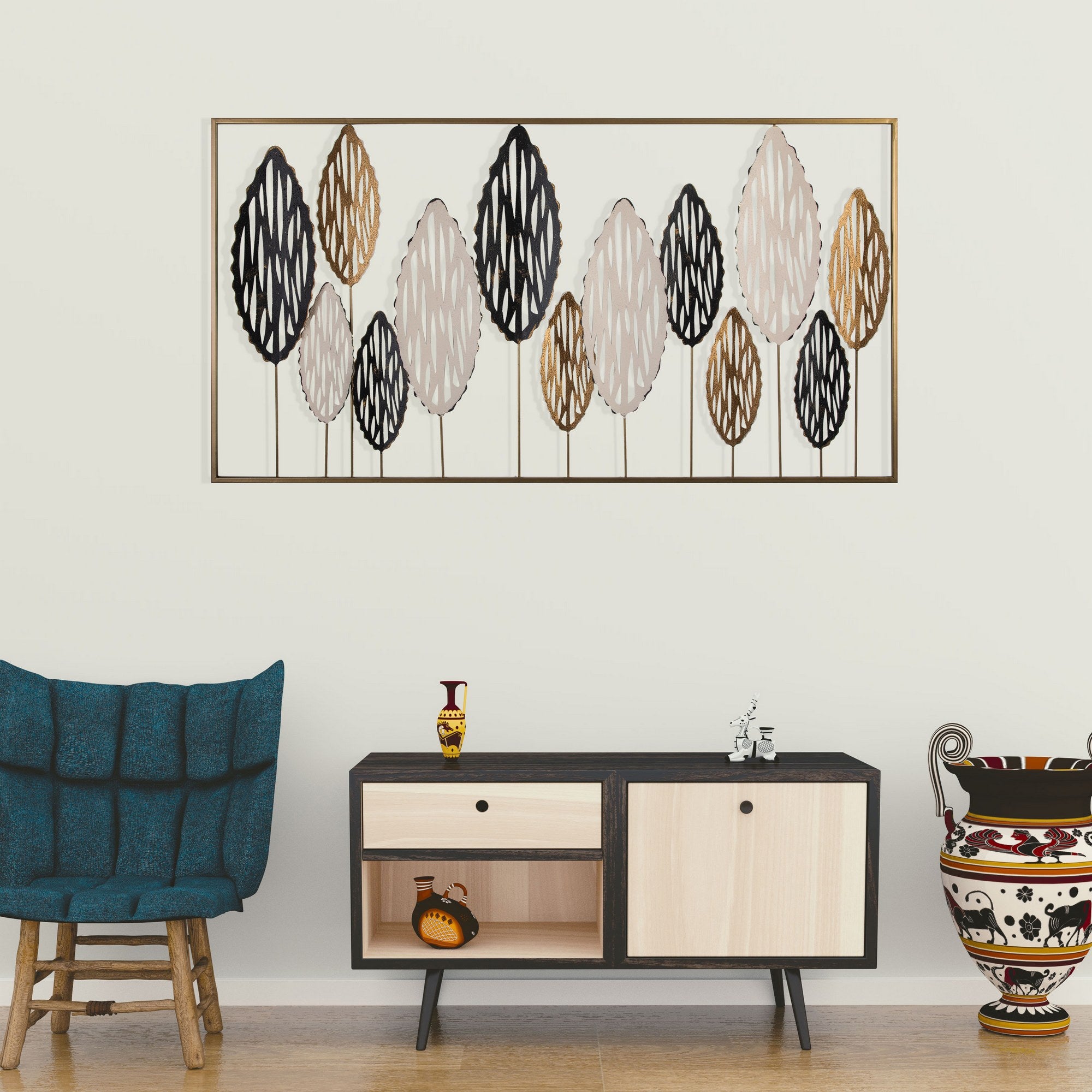 Acessório Decorativo em Metal “Best - 2” Multicolor, 114x4x60 cm (100% metal, 0,8 mm)