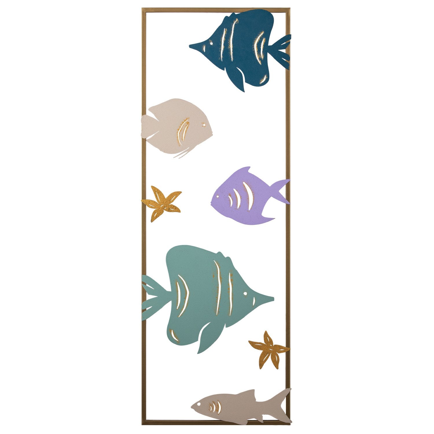 Aquário - 2 Acessório Decorativo 100% Metal Multicolor 32x5x90 cm