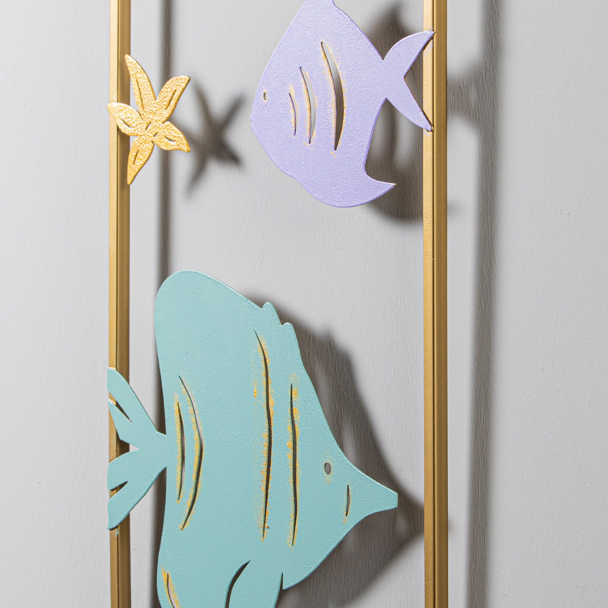 Aquário - 2 Acessório Decorativo 100% Metal Multicolor 32x5x90 cm